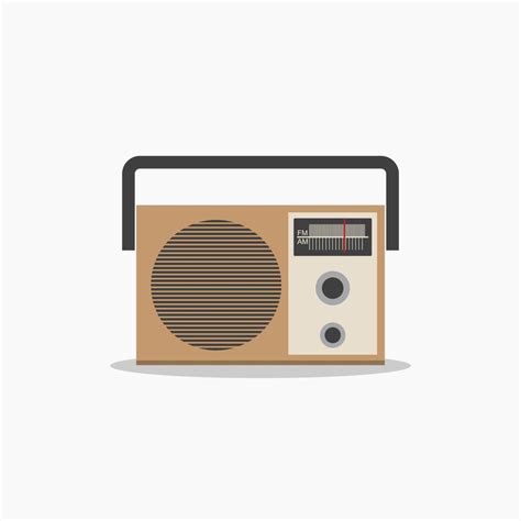 Old Radio Vector Illustration Vintage Radio Retro Radio The Symbol For Electronic Sound And