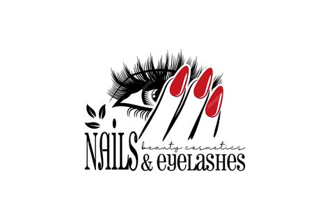 Premium Vector Eyelash Extension And Nail Care Logo Design For Beauty