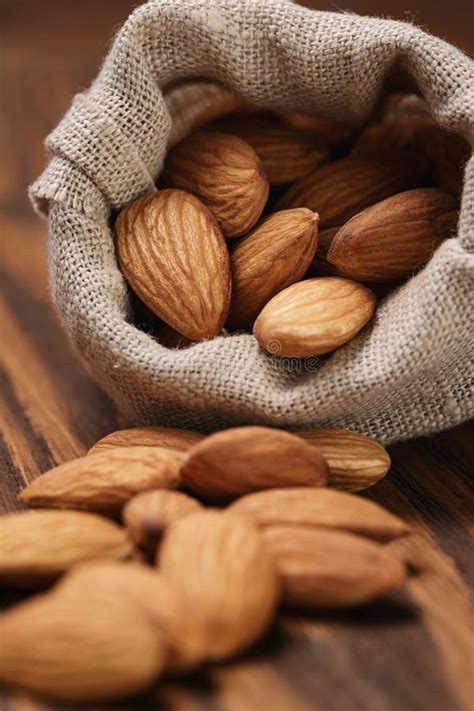 Small Sack Bag Full Of Dried Almond Nuts Stock Photo Image Of Nature