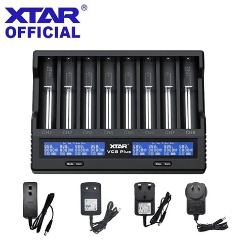 XTAR VC8 Plus 18650 Battery Charger 12V DC Input 3A Fast Charging