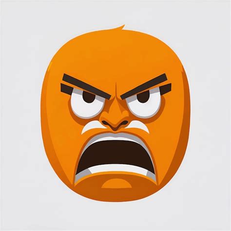 Premium Vector Angry Face Emoji Reaction Symbol Icon Vector Illustration