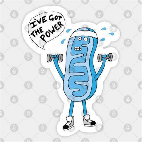 Mitochondria He's Got The Power!! - Mitochondria Cartoon - Sticker ...