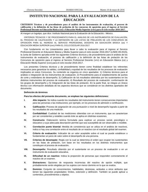 PDF INSTITUTO NACIONAL PARA LA EVALUACION DE LA EDUCACION