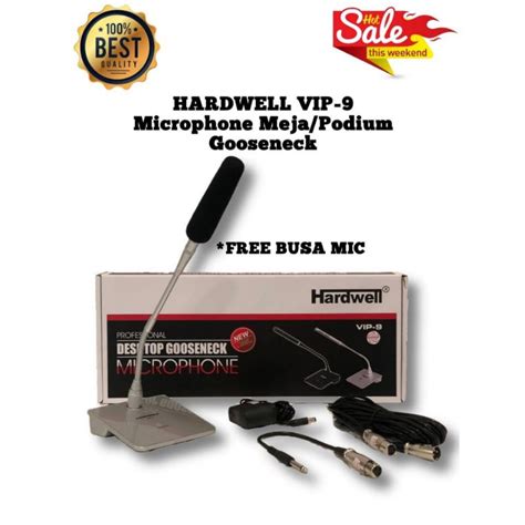 Jual Microphone Meja Podium HARDWELL VIP 9 Gooseneck Shopee Indonesia