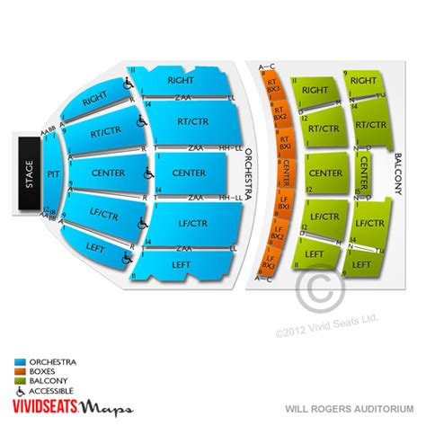 Will Rogers Auditorium Seating Chart | Vivid Seats