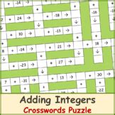 Integers Crossword Teaching Resources Teachers Pay Teachers