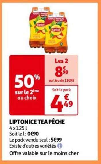 Promo Lipton Ice Tea P Che Chez Auchan Direct Icatalogue Fr