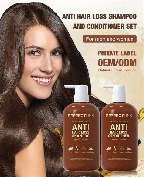 Private Label Organic Giseng Hair Growth Shampoo And Conditioner Set