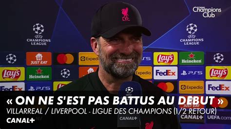 La réaction de Jürgen Klopp après le match en streaming direct et