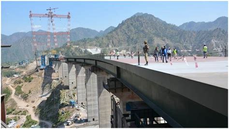 Worlds Highest Railway Bridge Over Chenab River In Jammu And Kashmir