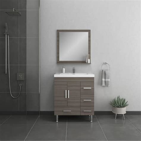 Alya Bath Ripley 30 Inch Modern Bathroom Vanity With Drawers White