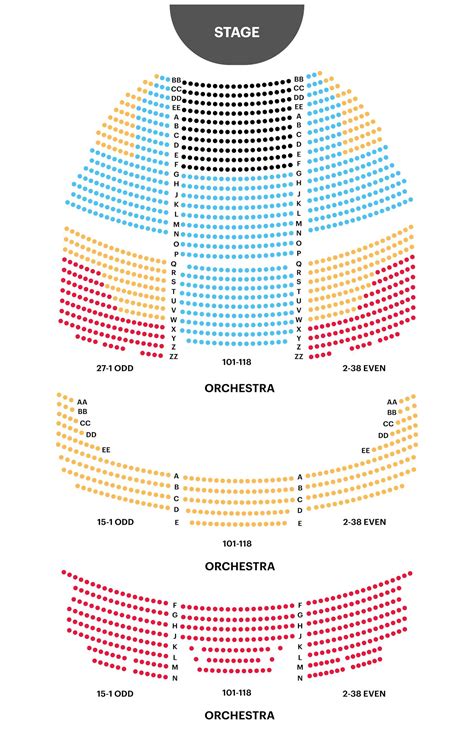 Gershwin Theatre Interactive Seating Chart | Two Birds Home