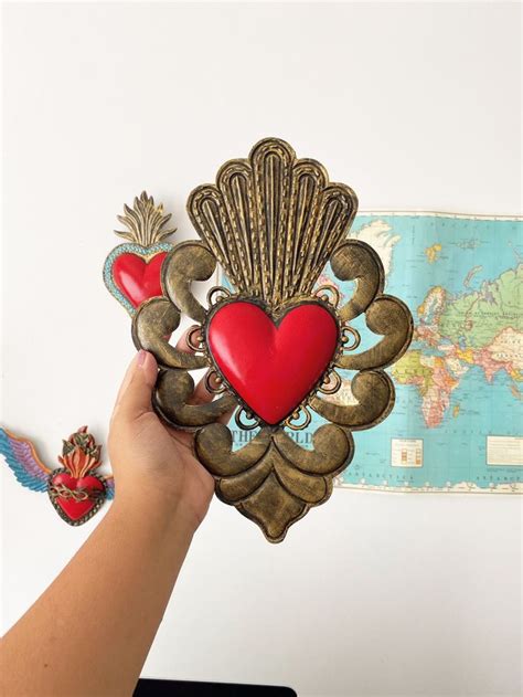 Mexican Heart Mexican Frida Khalo Milagro Milagritos Mexicanos Mexican