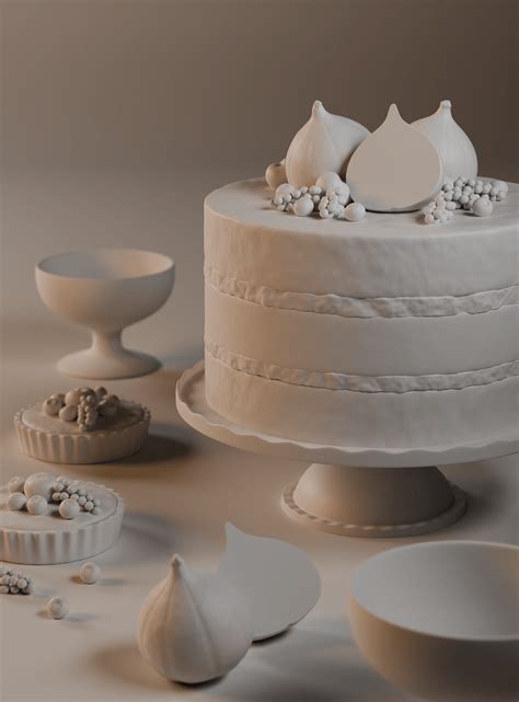 D Autumn Naked Cake On Behance