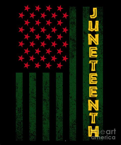 Juneteenth Freedom Day American Flag with African Colors Digital Art by ...