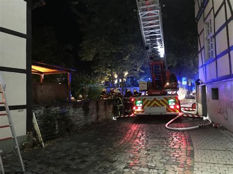 Feuerwehr Einsatz in Soest Brand in der Gaststätte Osterkamp