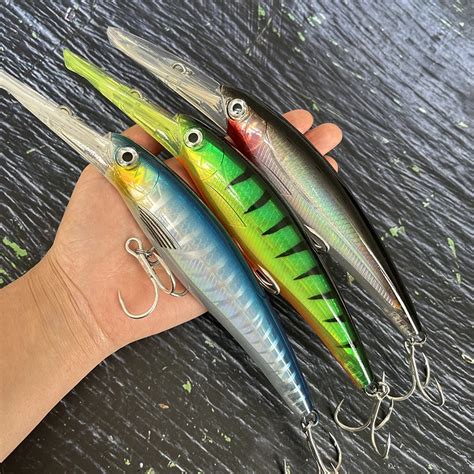 Mm G Big Heavy Trolling Floating Minnow Lure Long Lip Seawater