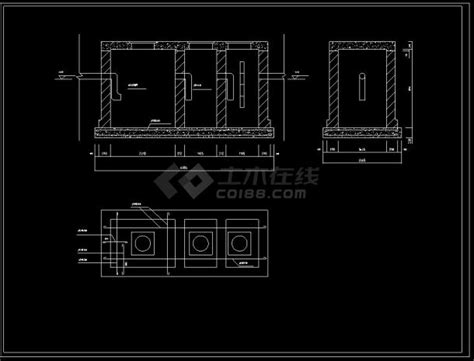 全套化粪池cad平面设计结构施工图设计说明土木在线