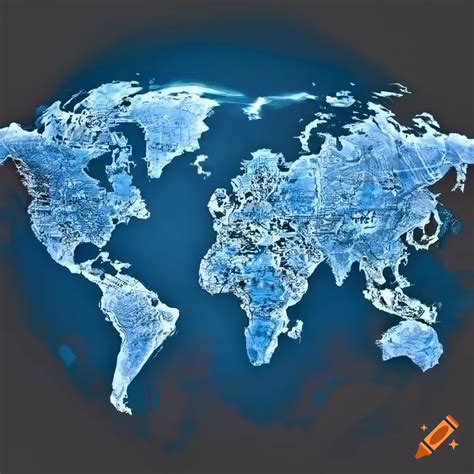 Digital World Map Wallpaper