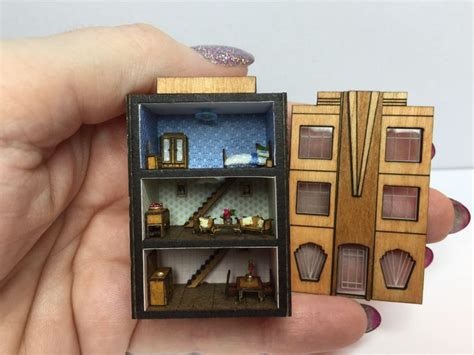 Miniature Micro Dollshouse For A Th Scale Home Fully Etsy Uk