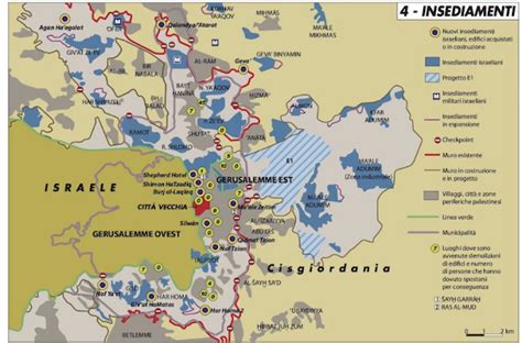 La Carta Degli Insediamenti Israeliani In Cisgiordania E A Gerusalemme
