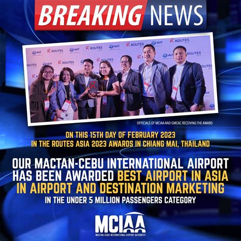 Mactan Cebu International Airport Hailed As Asia’s Best Airport In Airport And Destination Marketing