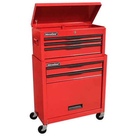 Milwaukee In Drawer Tool Chest And Rolling Cabinet Set Red And