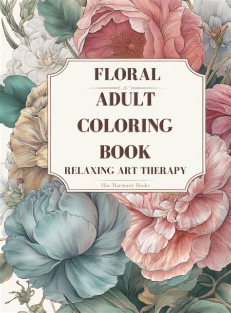 Floral Adult Coloring Book english - Etsy