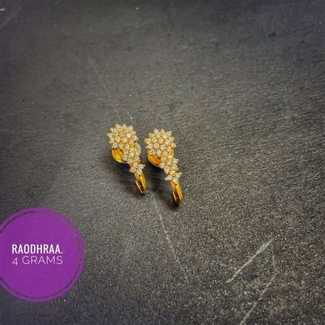 Small Earrings Gold, Gold Earrings Models, Gold Jhumka Earrings, Gold ...