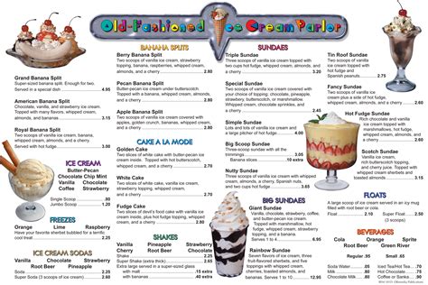 Menu Math: Old-Fashioned Ice Cream Parlor (6 Extra Menus)