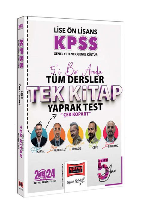 Yargı Yayınları 2024 KPSS Genel Kültür Genel Yetenek 5 i Bir Arada Tüm