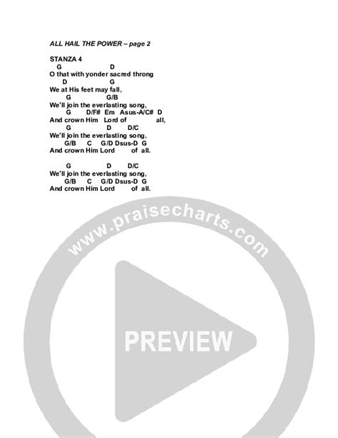 All Hail The Power Of Jesus Name Chords PDF G3 Worship PraiseCharts