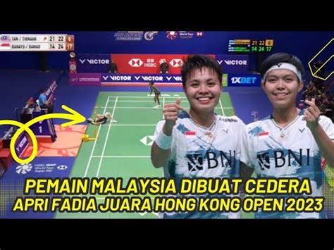 Buat Pasangan Malaysia Cedera Apri Fadia Juara Hong Kong Open 2023