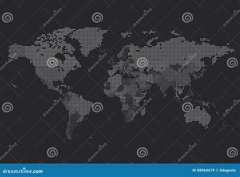 Square Dots Pattern Map Of Dominica Dotted Pixel Map With Flag Colors