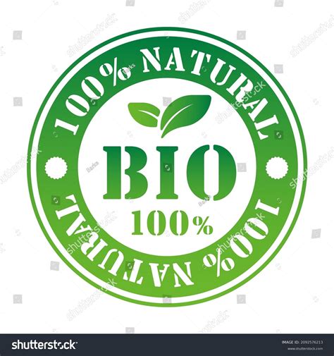 Organic Healthy Natural Eco Product Label Stock Vector Royalty Free