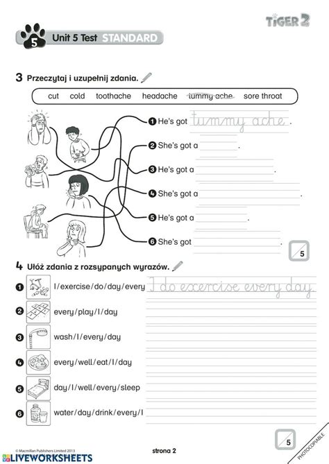 Tiger 2 Unit 5 Test Online Exercise For Live Worksheets