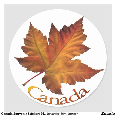 Canada Souvenir Stickers Maple Leaf Stickers | Zazzle | Canadian gifts ...