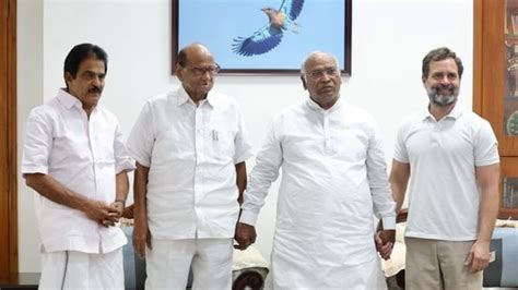 Just The Beginning Sharad Pawar Meets Rahul Gandhi Kharge To Unite