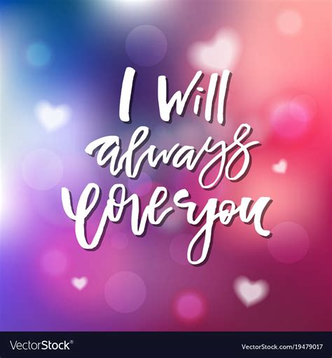 I will always love you - calligraphy Royalty Free Vector