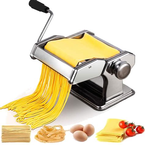 Pasta Roller Maker Stainless Steel Manual Pasta Machine With 7