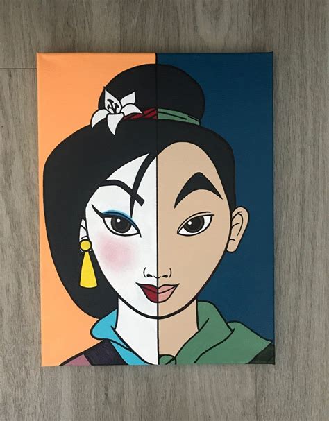 Mulan Painting Disney Art Painting Canvases Mulan Painting On Mercari