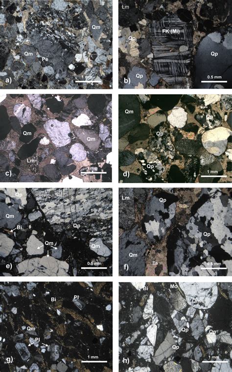 Photomicrographs Of Sandstones From The Payogastilla Group Crossed