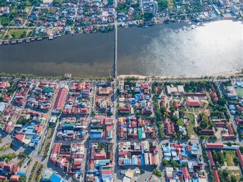 Premium Photo Kampot City View On Sky Cambodia Photo City View Kampot