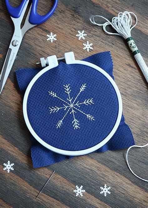 Easy Backstitch Tutorial With Simple Snowflake Pattern Free Cross