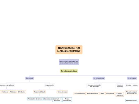 Principios Generales De La Organizaci N Es Mind Map