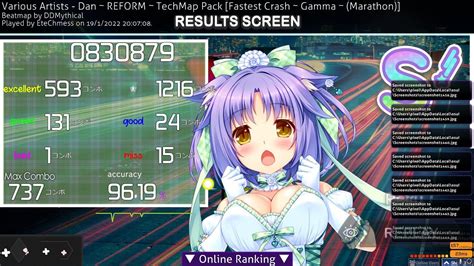 Osu Mania Fastest Crash Gamma Tech Clear 96 19 YouTube