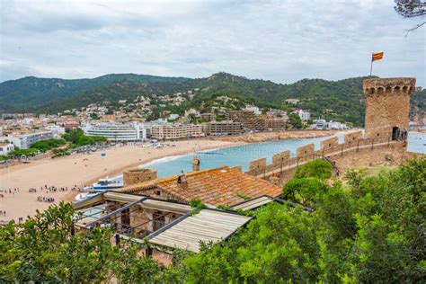 Muralles De Tossa De Mar Castle in Spain Stock Image - Image of ...