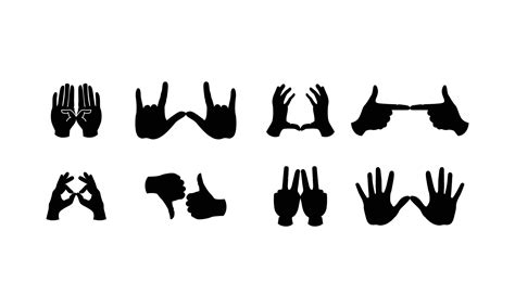 Two hands symbol silhouette peace, hi five, show, shadow, right and ...