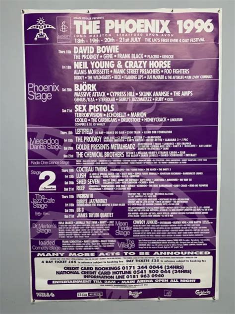 David Bowie Sex Pistols Foo Fighters Affiche Original Promotion The