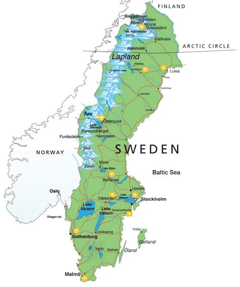 Sweden map #travel | Sweden map, Lund sweden, Gotland